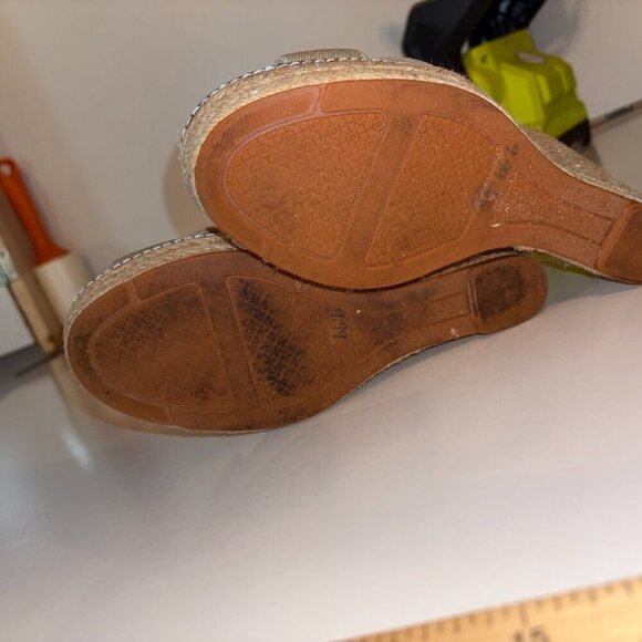 TORY BURCH FRIEDA ESPADRILLE in NATURAL JUTE LEATHER size 6.5 - Picture 10 of 10